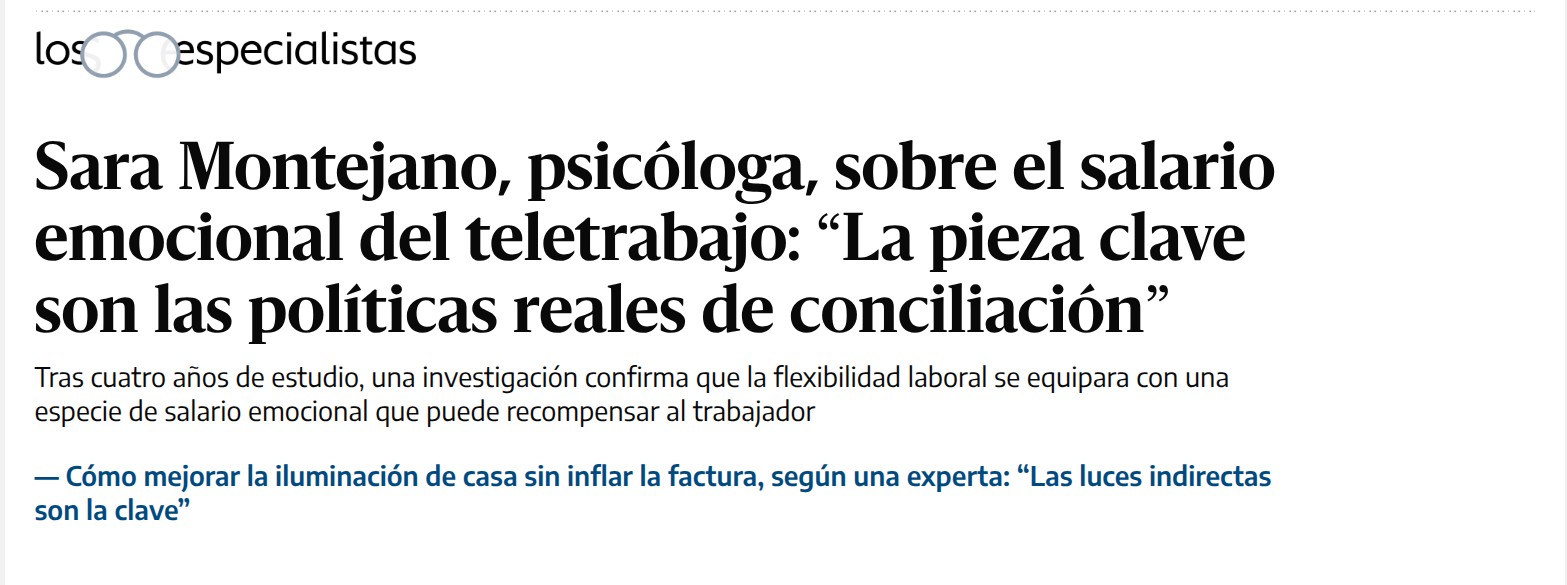 El diario - articulo de Sara Montejano sobre el salario emocional
