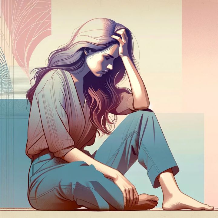 Mujer con indecisión causada por el trastorno de ansiedad generalizada