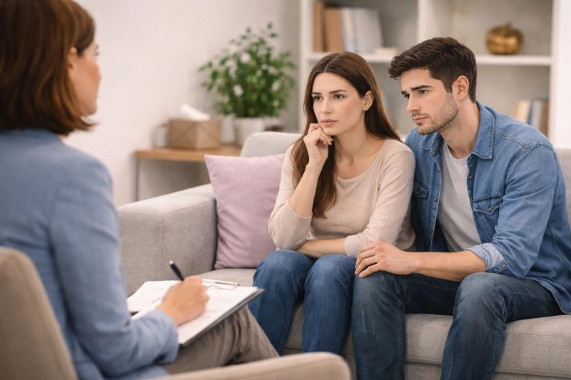 Pareja en un tratamiento psicológico del TOC relacional