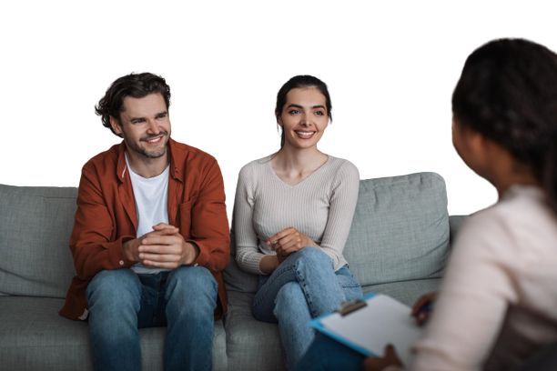 Pareja joven en terapia de pareja