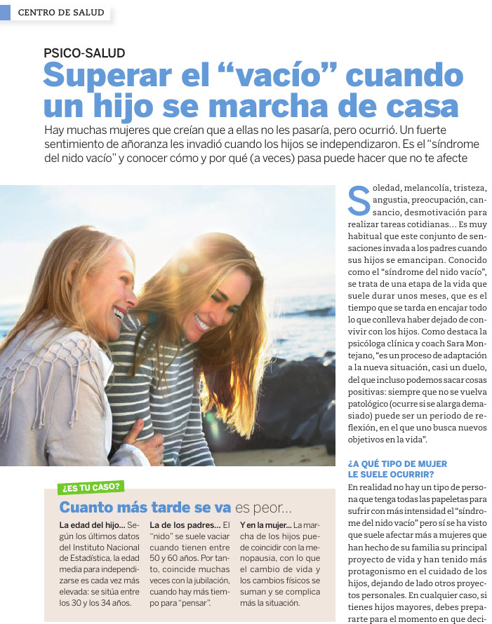 saber vivir nido vacio